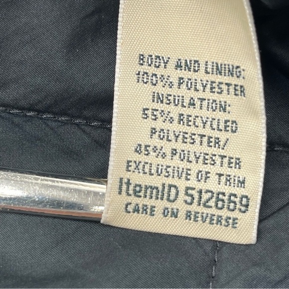 LL Bean Lightweight Quilted Chore Coat Women Small Black Jacket Barn Utility - Picture 11 of 15